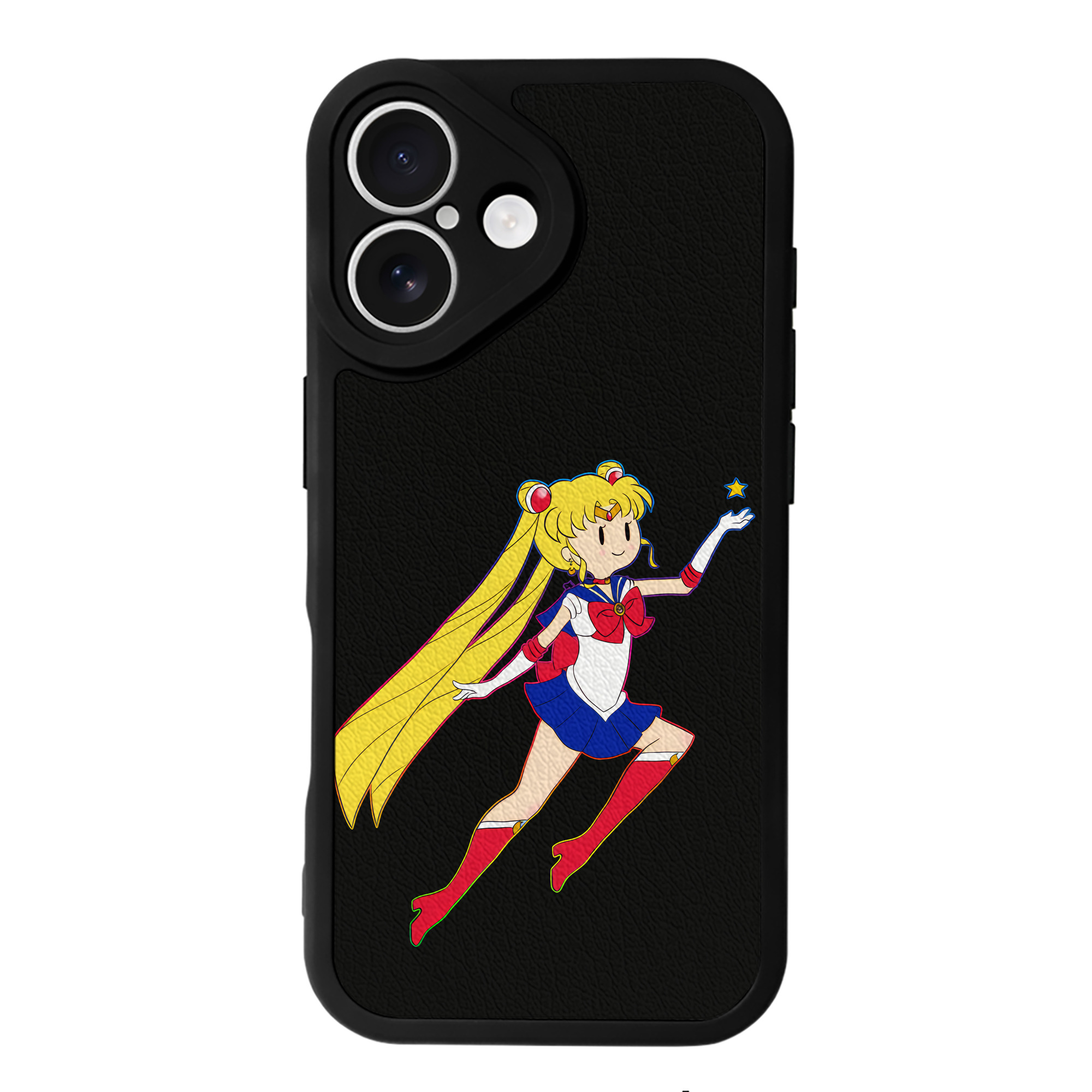 （画像用） 美少女戦士セーラームーン 月野 うさぎ つきの うさぎ Sailor Moon Tsukino Usagi 【iPhone 16シリーズ対応】シリコンスマホケース（レザー調） 材質：シリコン